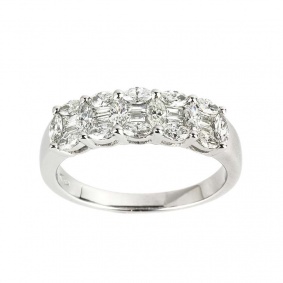 White Gold Diamond Half Eternity Ring 0.92ct White Gold Diamond Half Eternity Ring 0.92ct